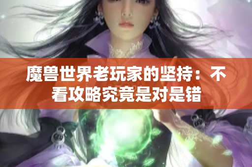 魔兽世界老玩家的坚持：不看攻略究竟是对是错