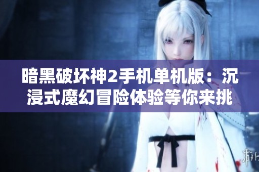 暗黑破坏神2手机单机版：沉浸式魔幻冒险体验等你来挑战