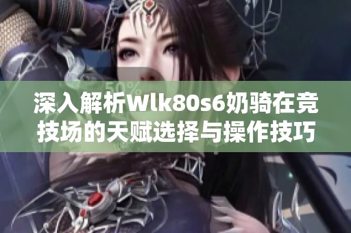 深入解析Wlk80s6奶骑在竞技场的天赋选择与操作技巧