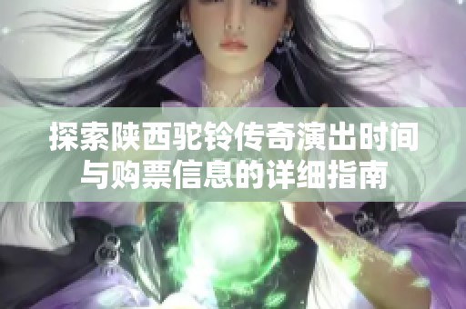 探索陕西驼铃传奇演出时间与购票信息的详细指南