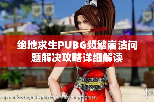 绝地求生PUBG频繁崩溃问题解决攻略详细解读