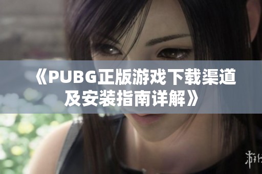 《PUBG正版游戏下载渠道及安装指南详解》