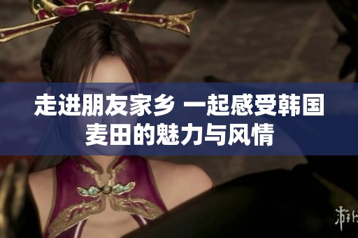 走进朋友家乡 一起感受韩国麦田的魅力与风情