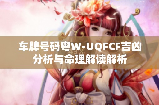 车牌号码粤W-UQFCF吉凶分析与命理解读解析