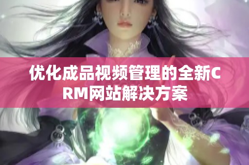 优化成品视频管理的全新CRM网站解决方案